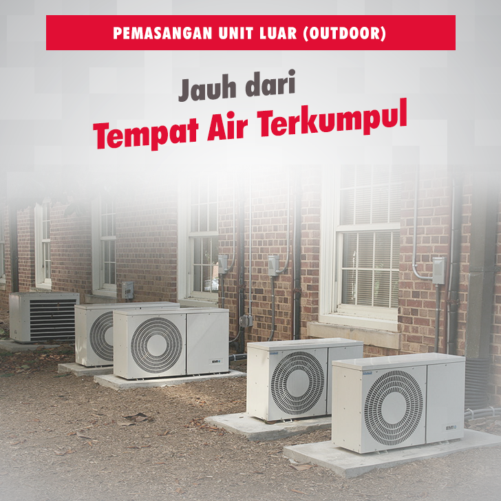 jauh dari tempat air terkumpul