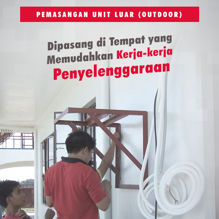 dipasang di tempat yang memudahkan kerja-kerja penyelenggaraan